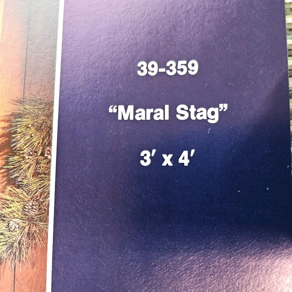 Dale Burdett Latch Hook Rug Pattern Maral Stag Deer 3x4 Vintage 1986 Ron Smith